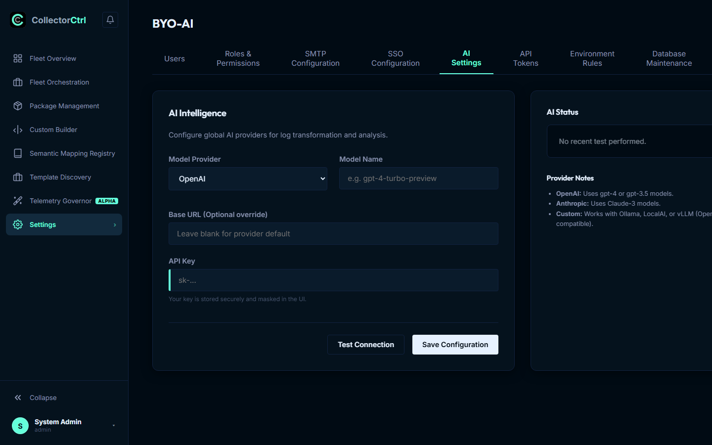 AI Provider Configurations