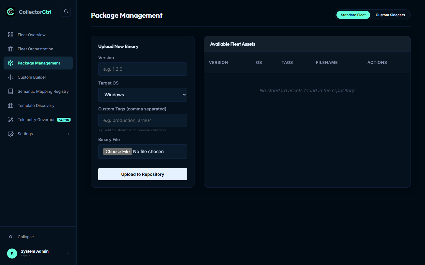 Package Management Dashboard